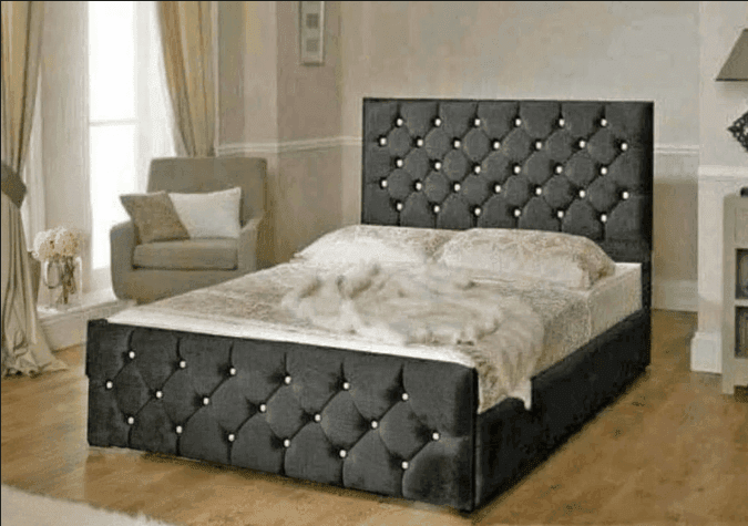 Florida Diamond Ottoman Bed UK - Side view of premium ottoman bed from Newcastle Beds UK